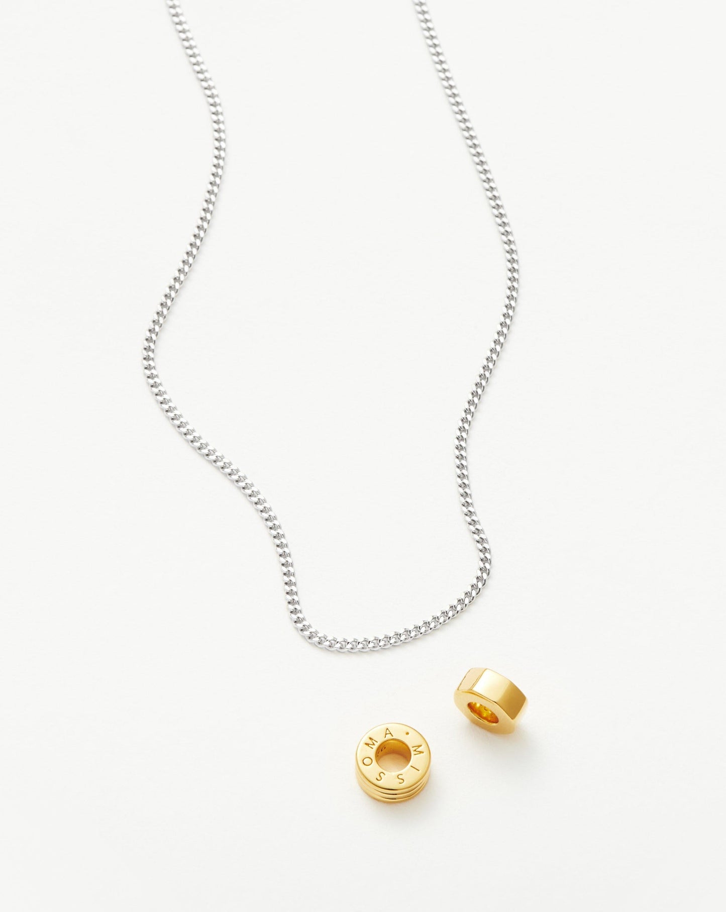 Abacus Beaded Floating Charm Necklace | 18ct Recycled Gold Vermeil and Rhodium on Sterling Silver Necklaces Missoma
