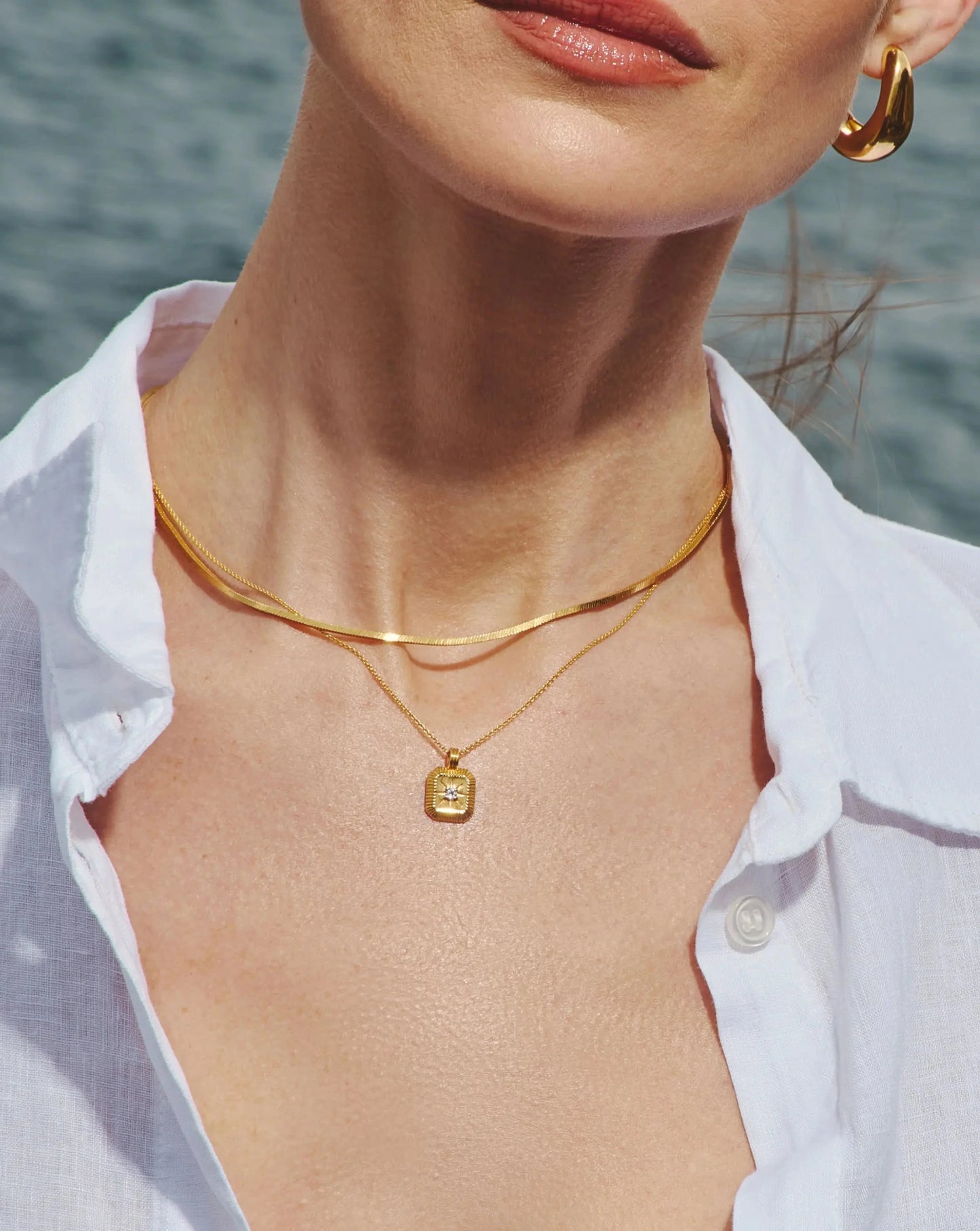 April Birthstone Pendant Necklace | 18ct Gold Vermeil/Crystal Necklaces Missoma