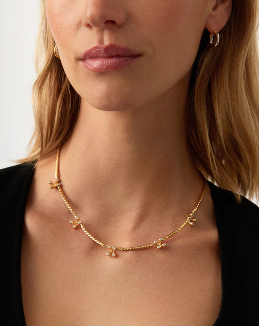 Atom Charm Necklace | 18ct Gold Plated Cubic Zirconia Necklaces Missoma