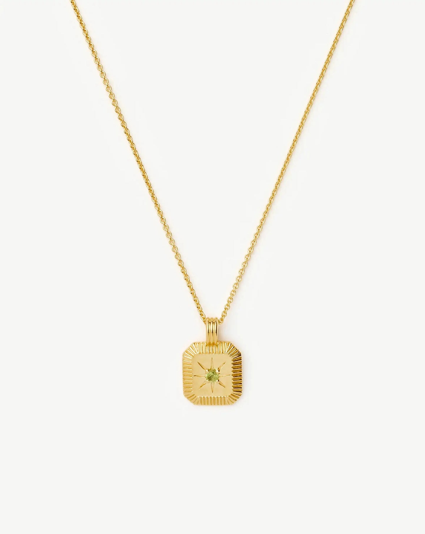 August Birthstone Pendant Necklace | 18ct Gold Vermeil/Peridot Necklaces Missoma