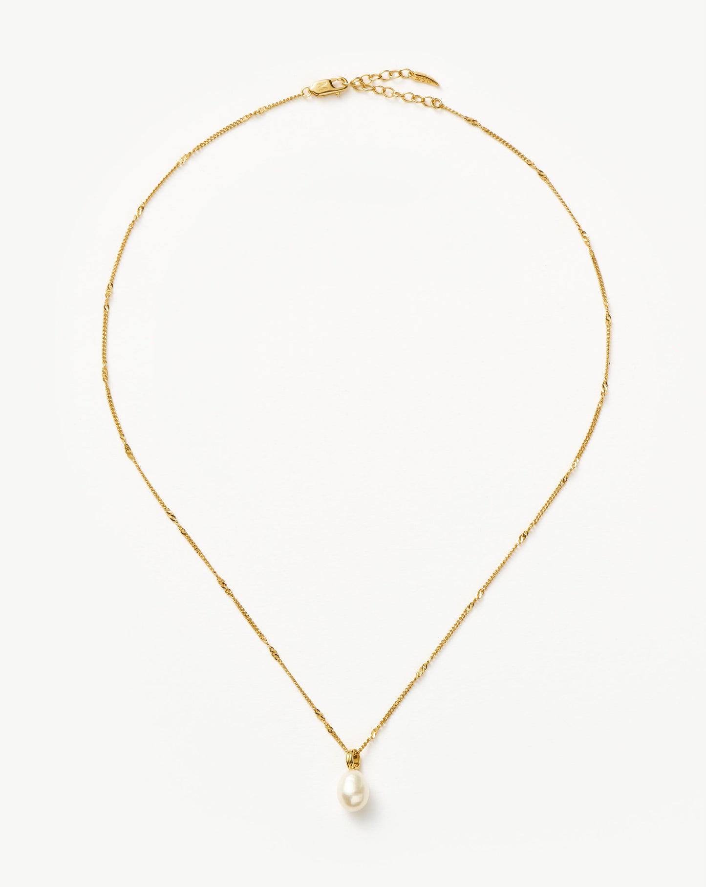 Baroque Pearl Twisted Chain Necklace | 18ct Gold Plated Vermeil/Pearl Necklaces Missoma
