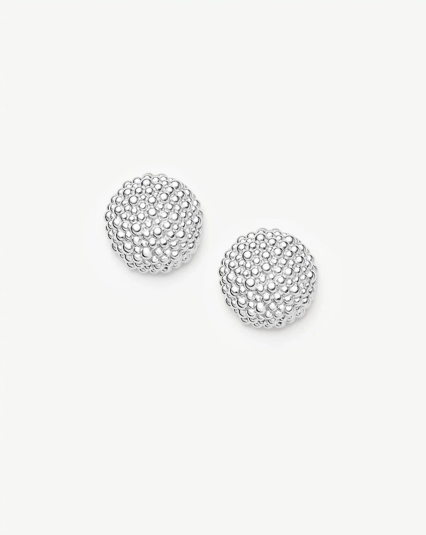 Baya Dome Stud Earrings | Silver Plated Earrings Missoma