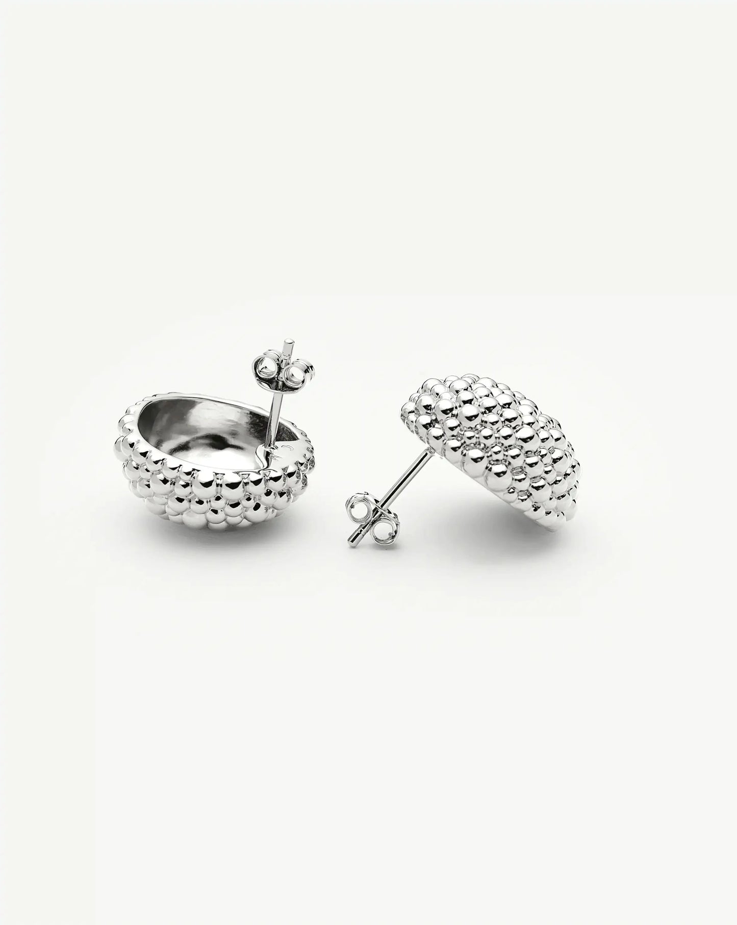 Baya Dome Stud Earrings | Silver Plated Earrings Missoma