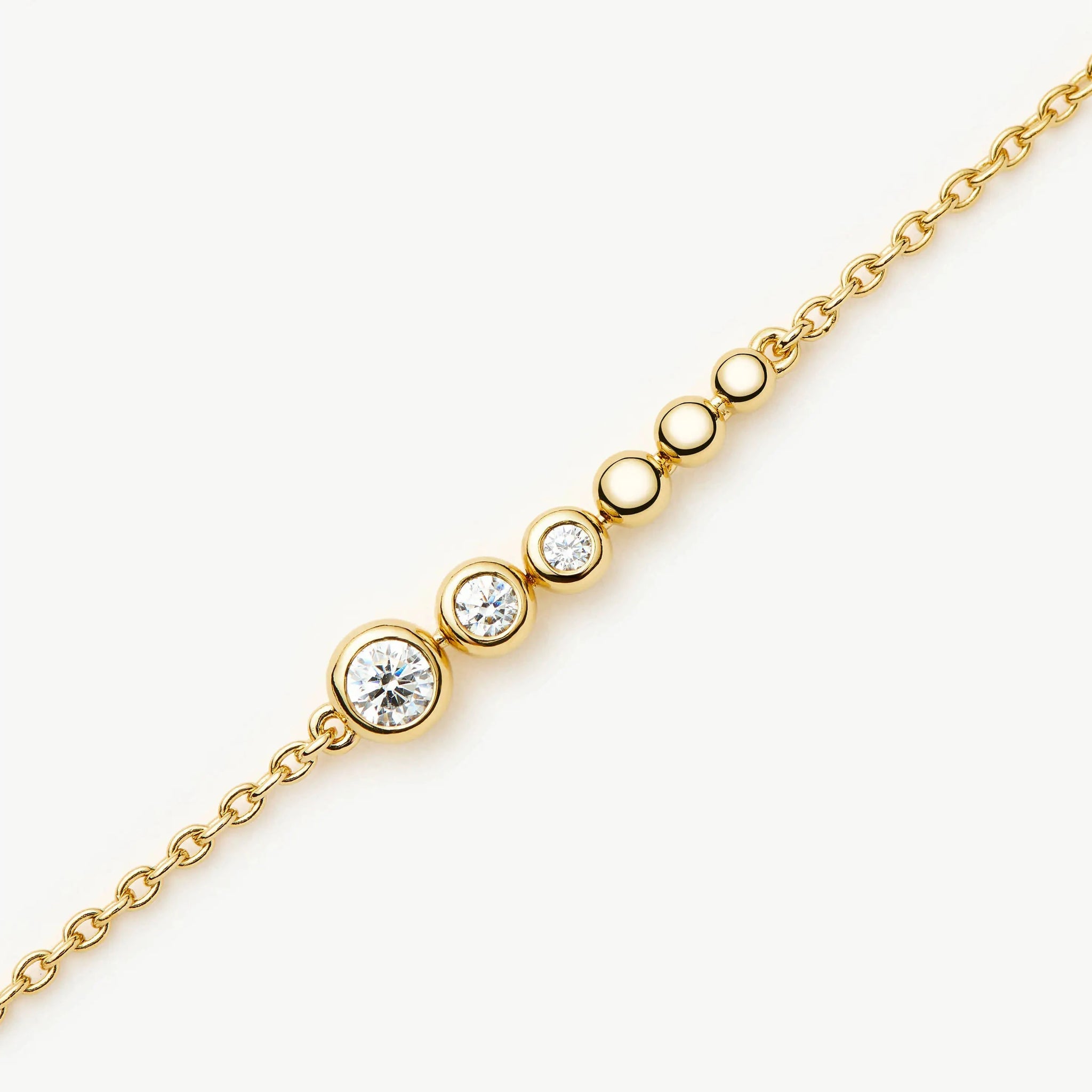 Beaded Stone Chain Bracelet | 18ct Gold Plated Bracelets Missoma