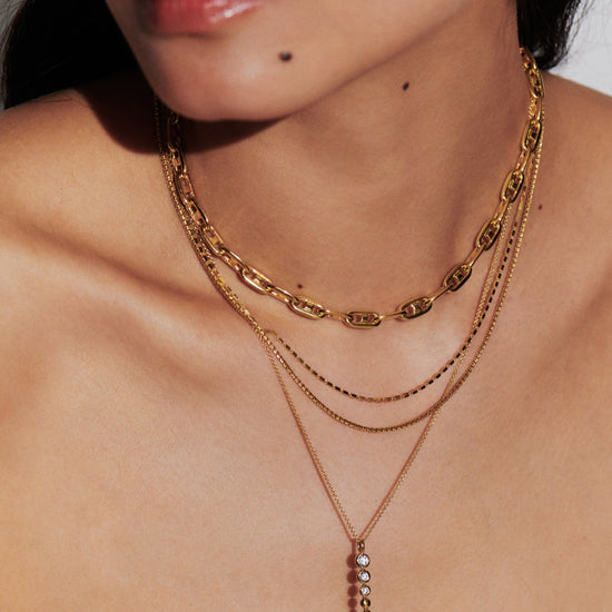 Box Link Double Chain Necklace | 18ct Gold Plated Vermeil Necklaces Missoma