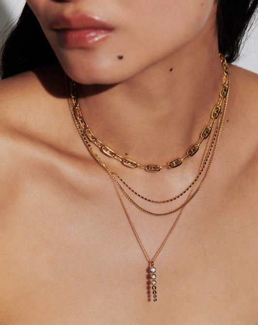 Box Link Double Chain Necklace | 18ct Gold Plated Vermeil Necklaces Missoma