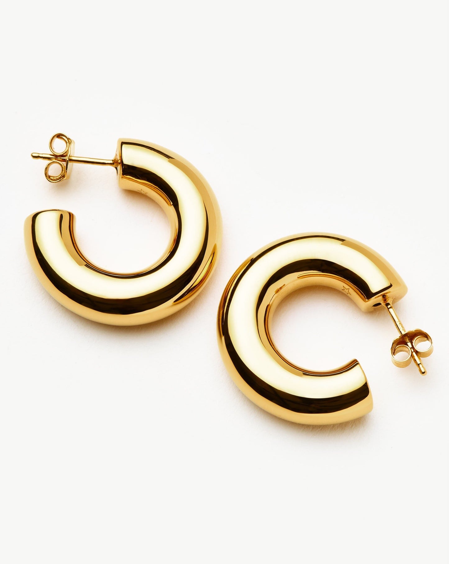 Chubby Medium Hoop Earrings | 18ct Gold Vermeil Earrings Missoma