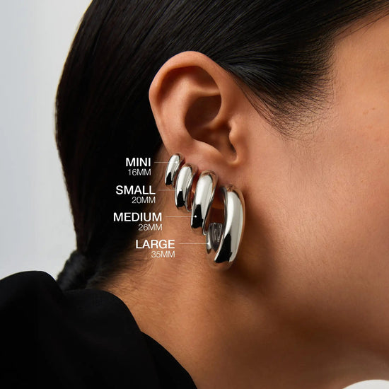 Chubby Medium Hoop Earrings | Sterling Silver Earrings Missoma