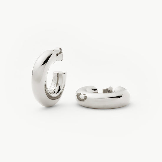 Chubby Medium Hoop Earrings | Sterling Silver Earrings Missoma