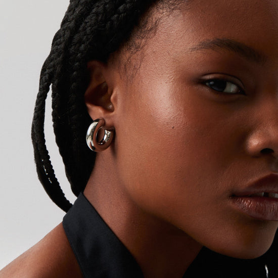 Chubby Medium Hoop Earrings | Sterling Silver Earrings Missoma