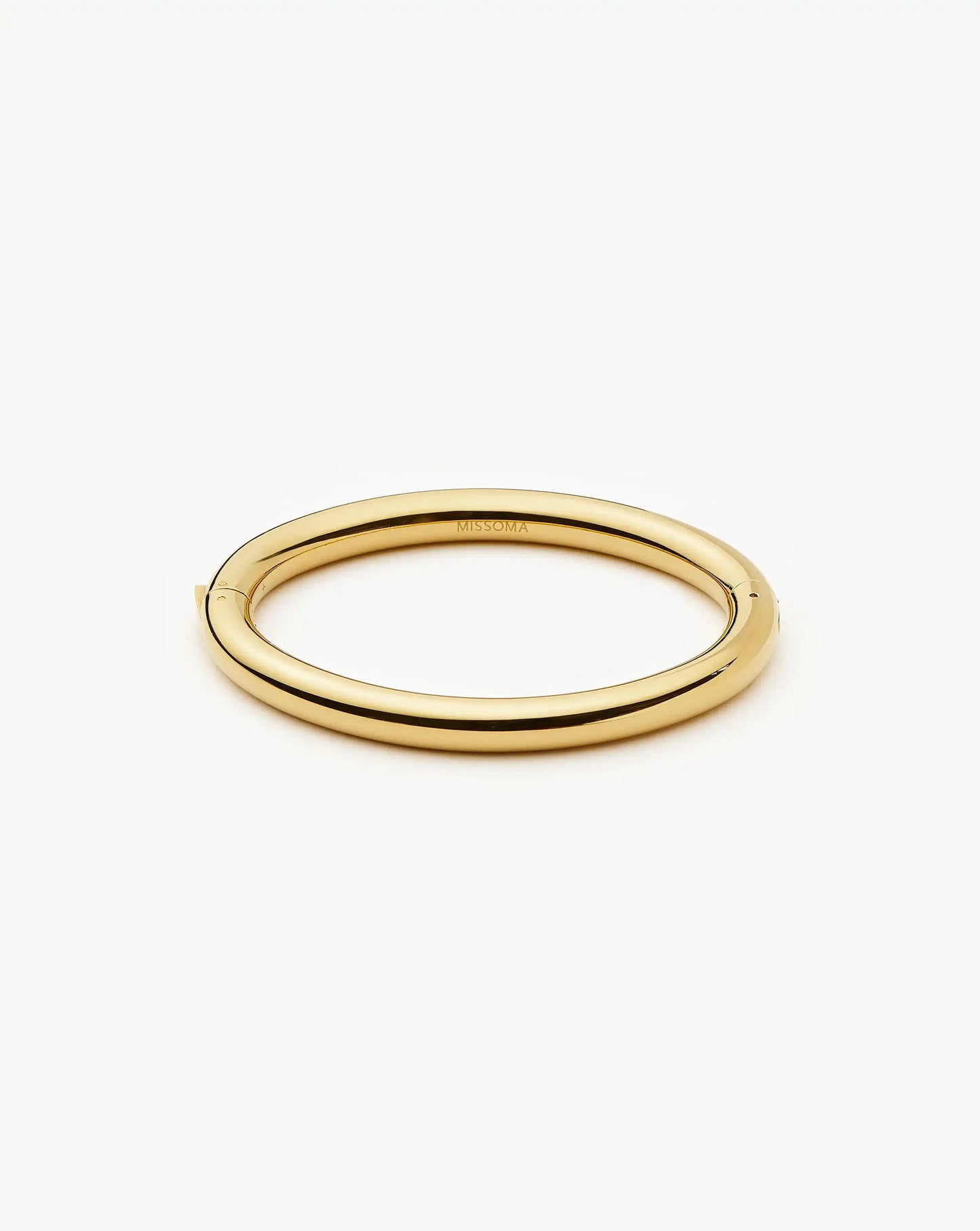 Chunky Round Hinged Bangle | 18ct Gold Plated Bracelets Missoma