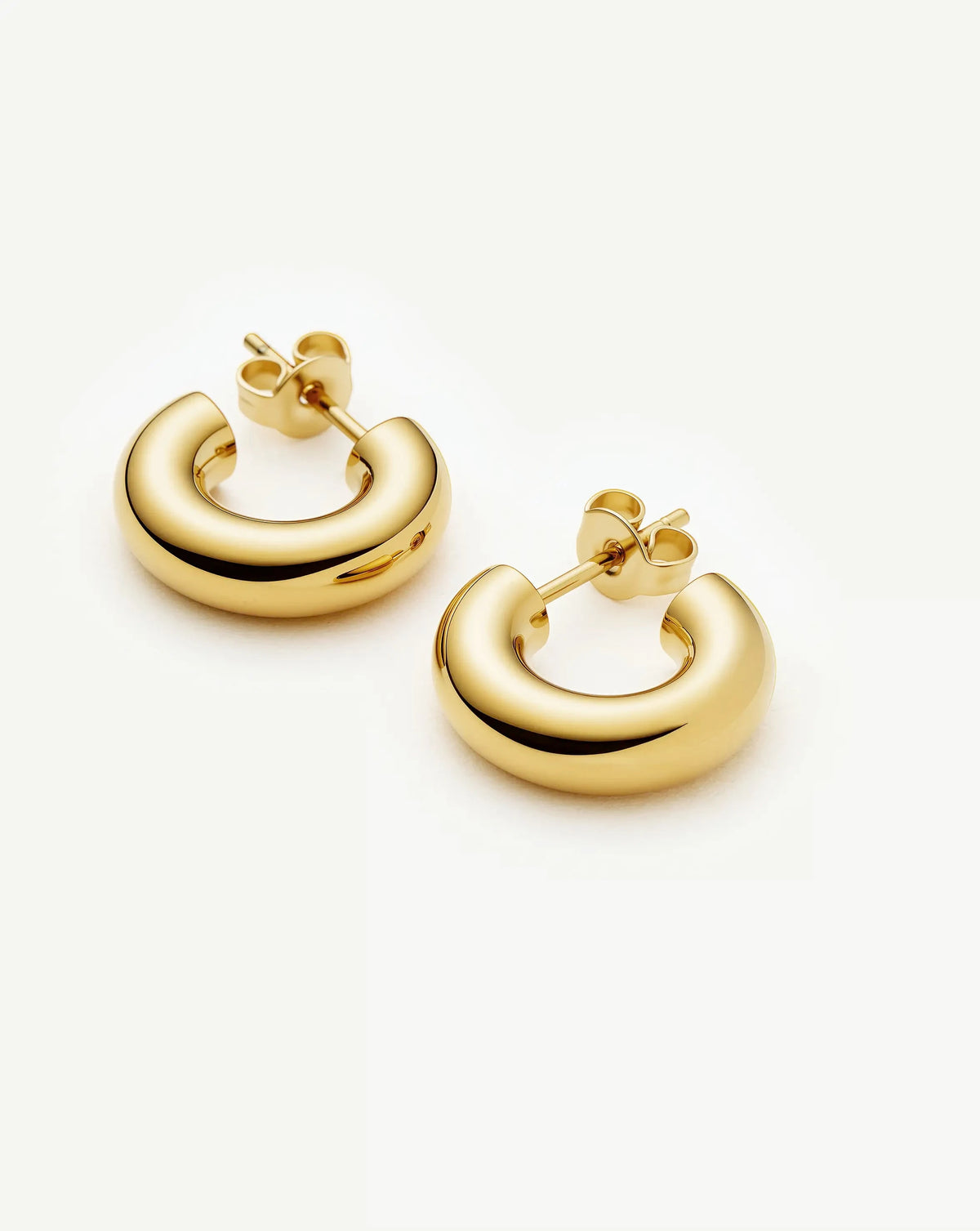 Classic Chubby Small Hoop Earrings | 18ct Gold Plated Earrings Missoma