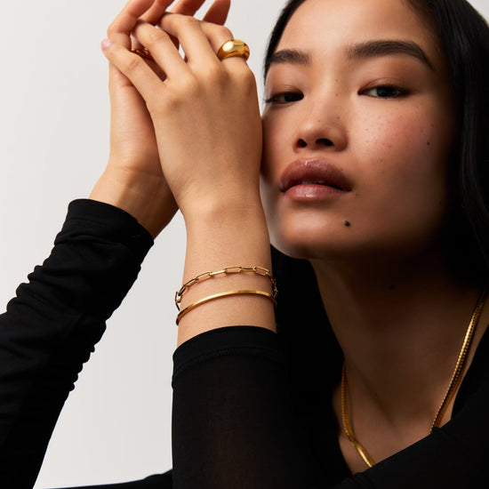 Classic Mini Paperclip Chain Bracelet | 18ct Gold Plated Bracelets Missoma