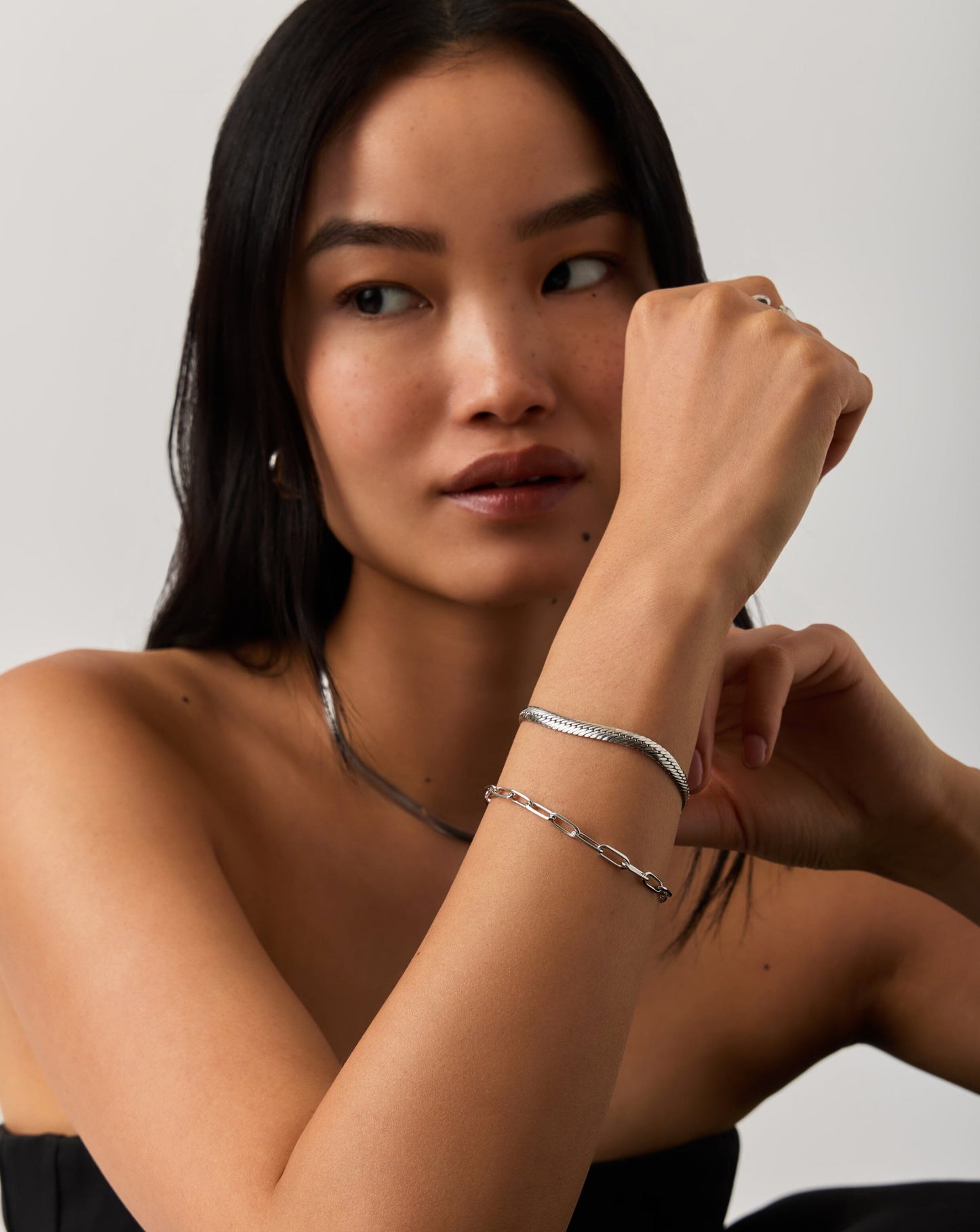 Classic Mini Paperclip Chain Bracelet | Silver Plated Bracelets Missoma