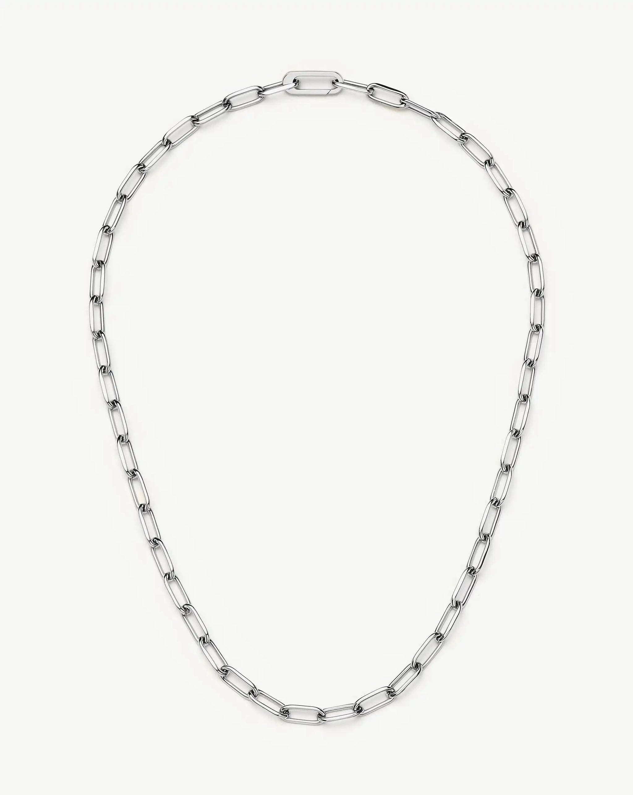 Classic Paperclip Chain Necklace | Platinum Plated Necklaces Missoma