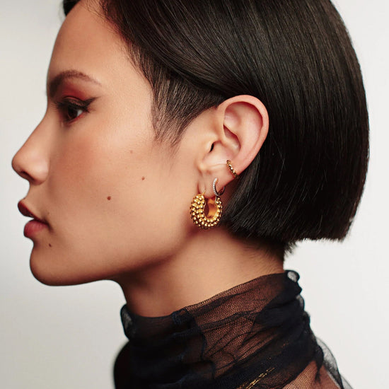 Classic Pave Huggies | 18ct Gold Plated Vermeil/Cubic Zirconia Earrings Missoma