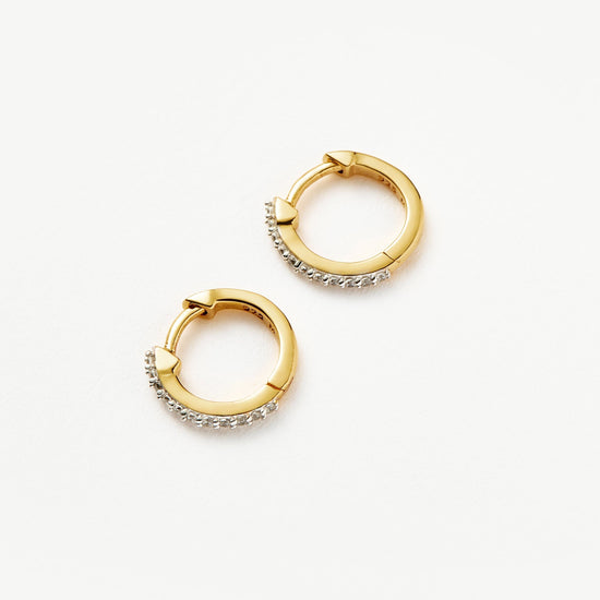 Classic Pave Huggies | 18ct Gold Plated Vermeil/Cubic Zirconia Earrings Missoma