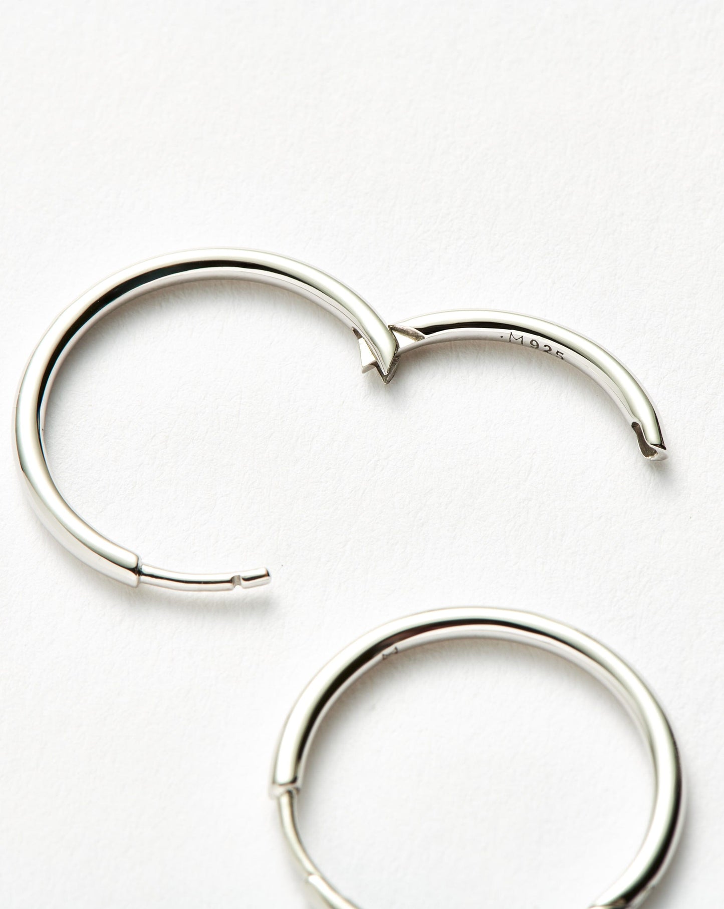 Classic Small Hoop Earrings | Rhodium Plated on Recycled Sterling Silver Earrings Missoma