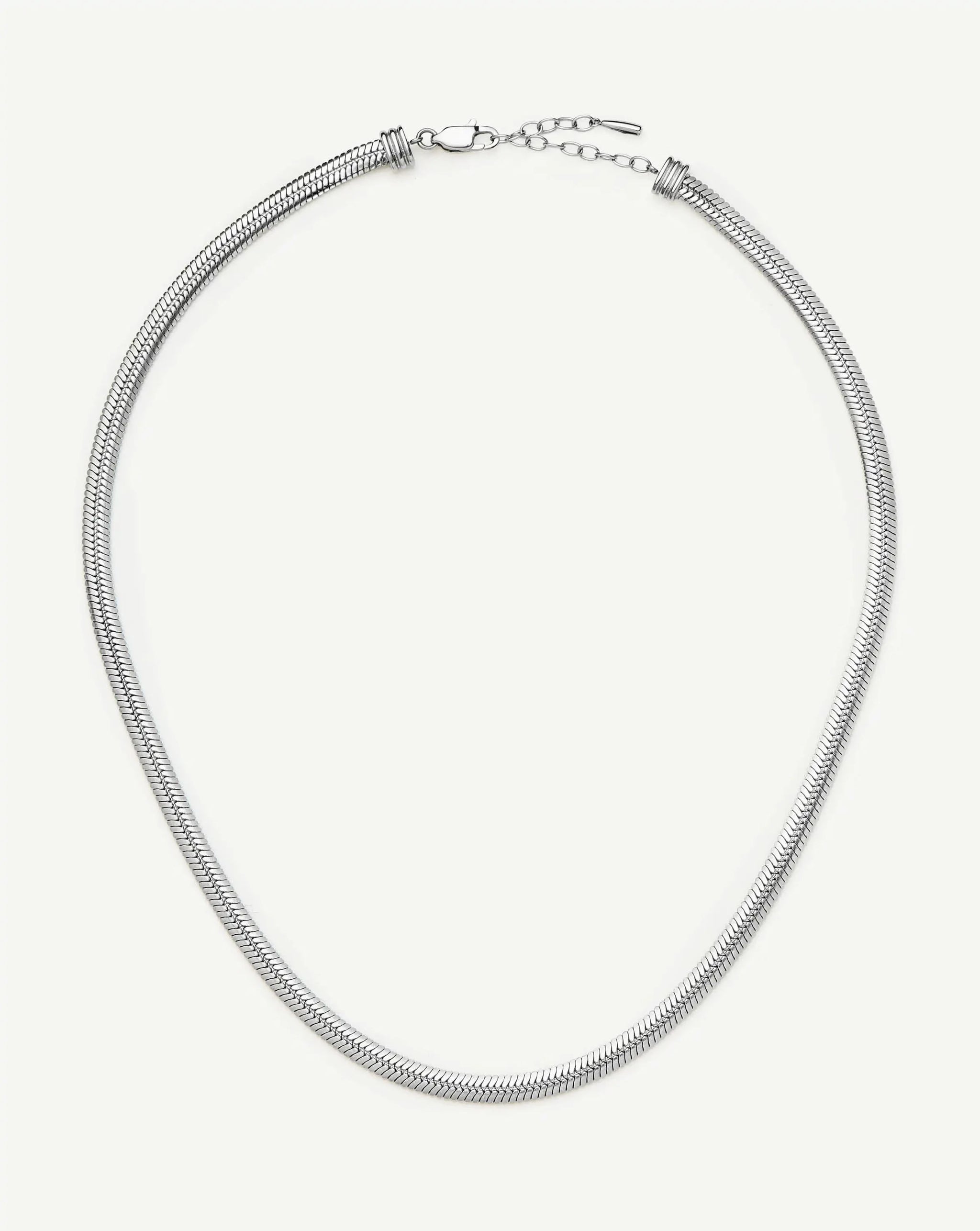 Classic Snake Chain Necklace | Platinum Plated Necklaces Missoma