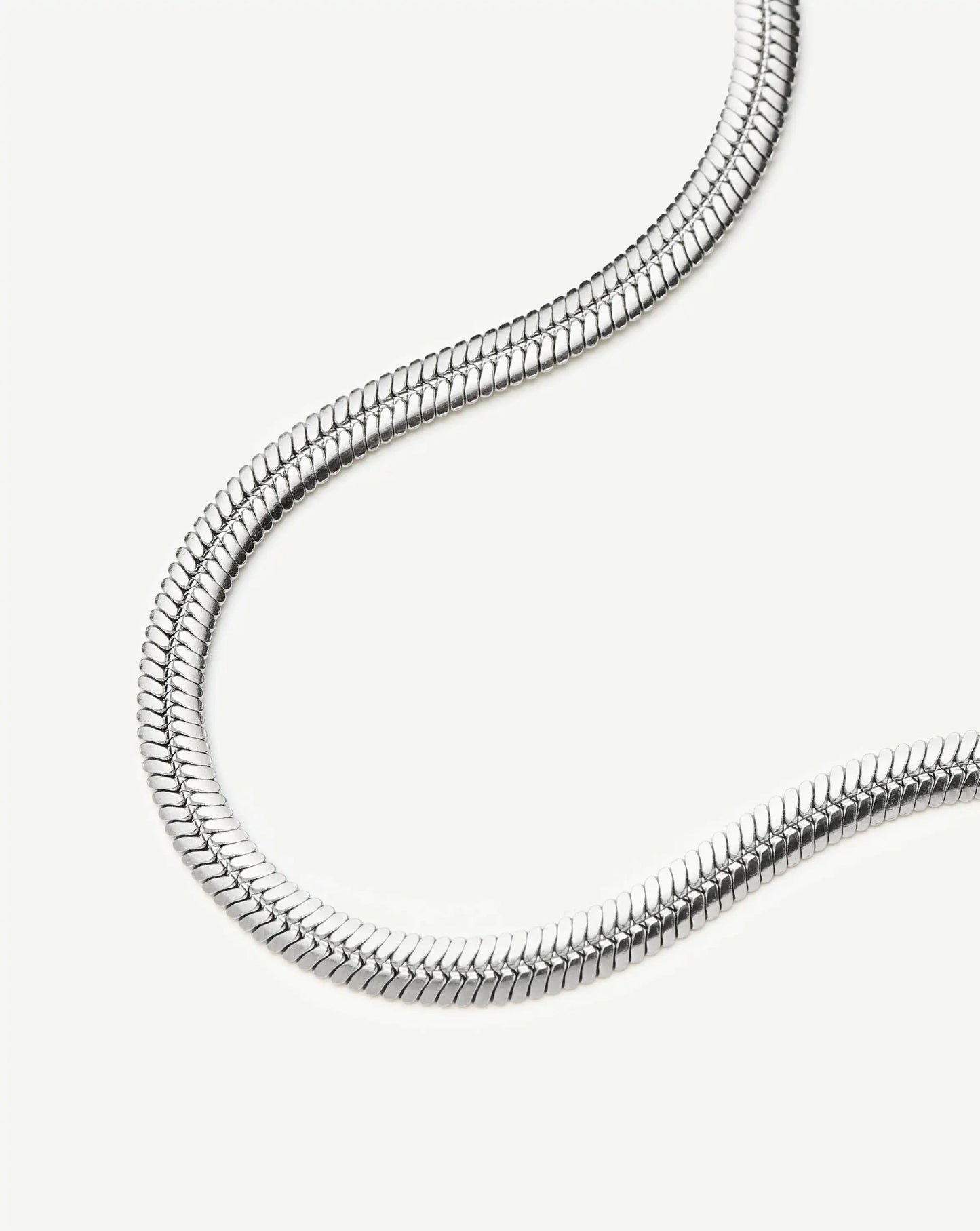 Classic Snake Chain Necklace | Platinum Plated Necklaces Missoma
