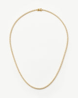 Classic Tennis Necklace | 18ct Gold Vermeil Cubic Zirconia