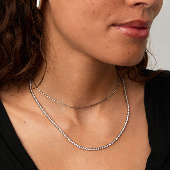 Classic Tennis Necklace | Sterling Silver Cubic Zirconia Necklaces Missoma