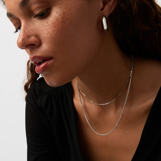 Classic Tennis Necklace | Sterling Silver Cubic Zirconia Necklaces Missoma