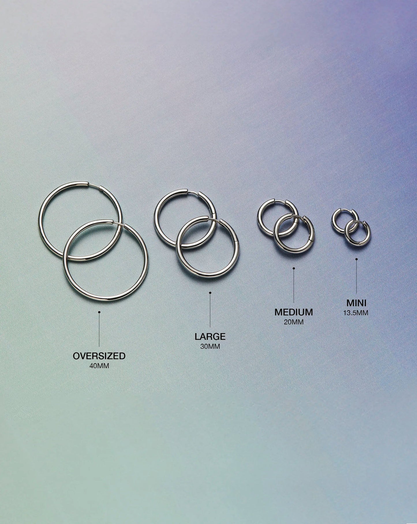 Classic Tunnel Medium Hoop Earrings | Silver Plated Earrings Missoma