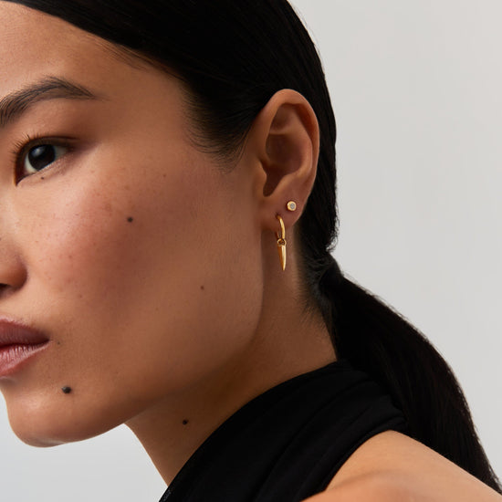 Claw Hoop & Stud Earring Set | 18ct Gold Vermeil Layering Sets Missoma