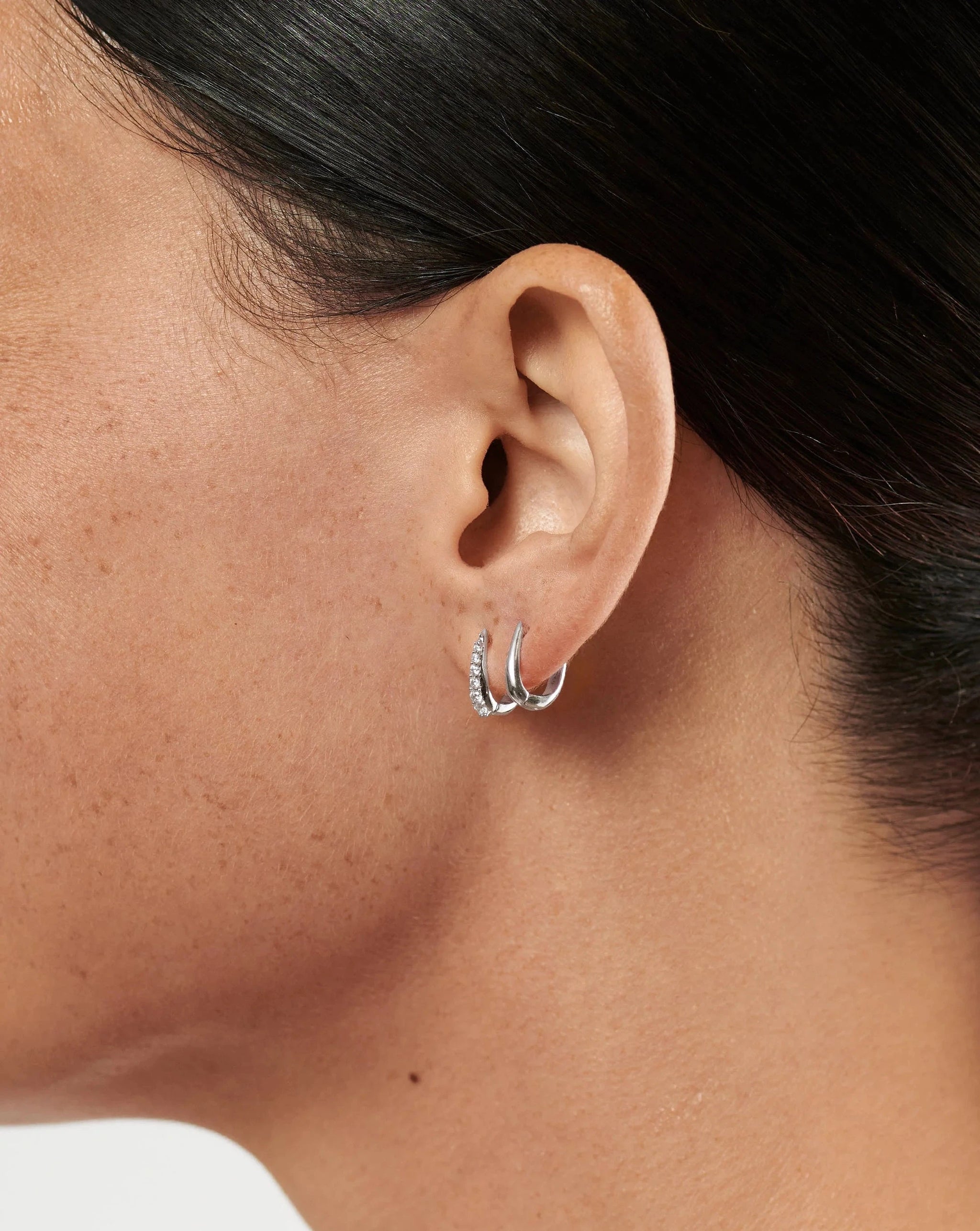 Claw Huggies | Sterling Silver/Pavé Earrings Missoma