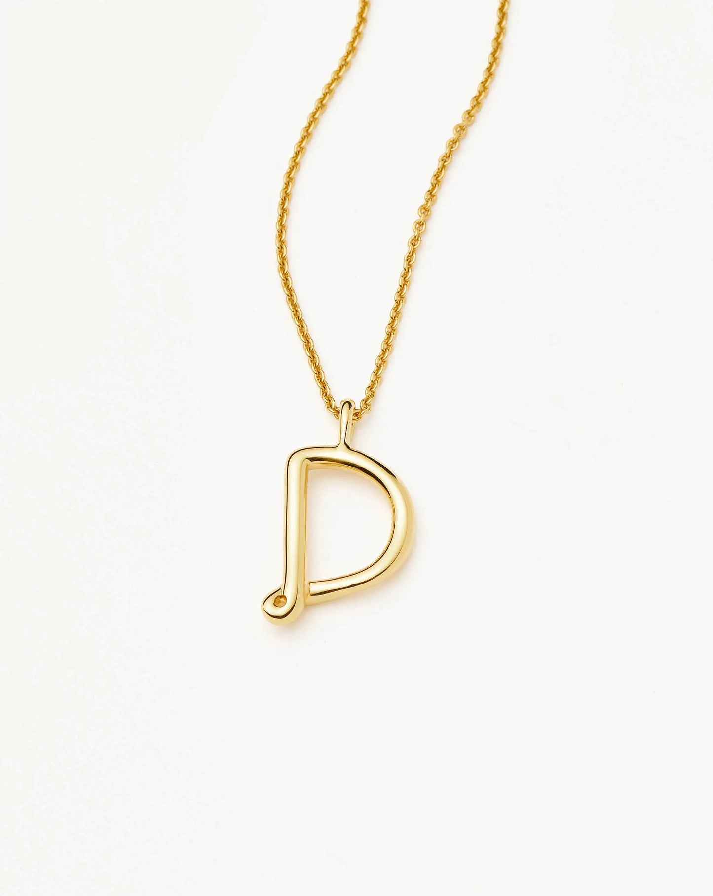 Curly Molten Initial Pendant Necklace - D | 18ct Gold Vermeil Necklaces Missoma