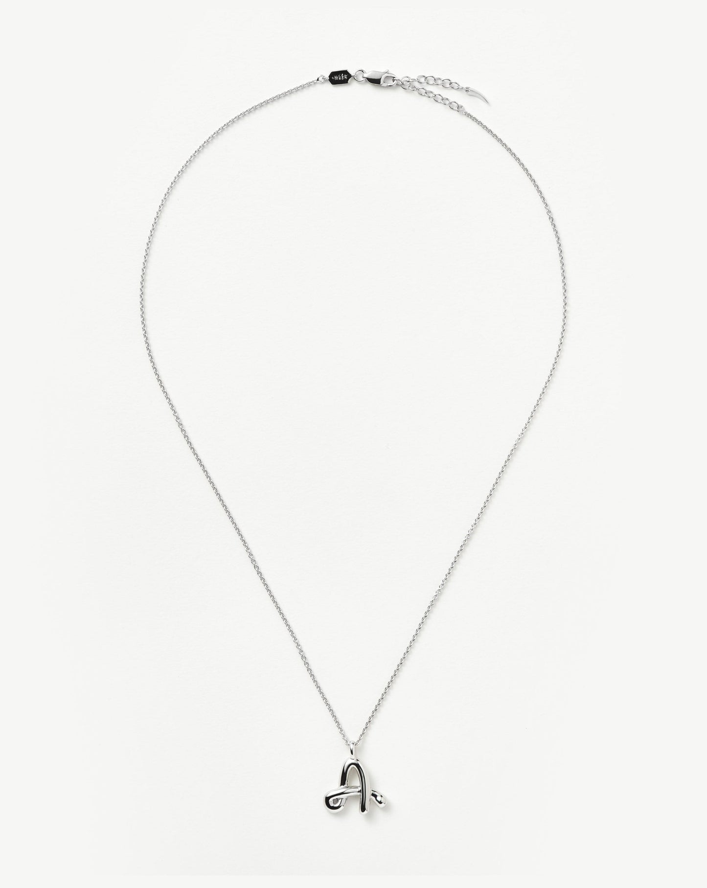 Curly Molten Initial Pendant Necklace - Initial A | Sterling Silver Necklaces Missoma