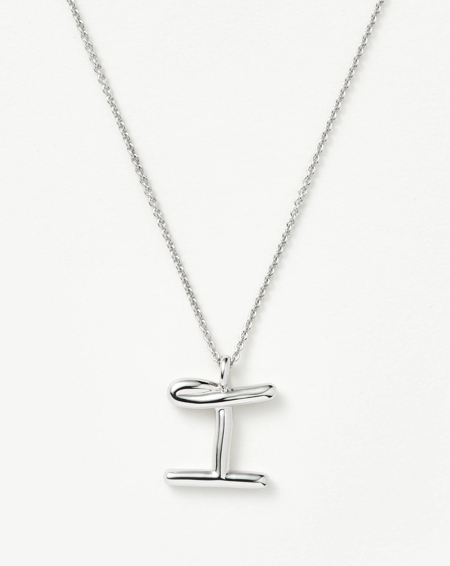 Curly Molten Initial Pendant Necklace - Initial I | Sterling Silver Necklaces Missoma