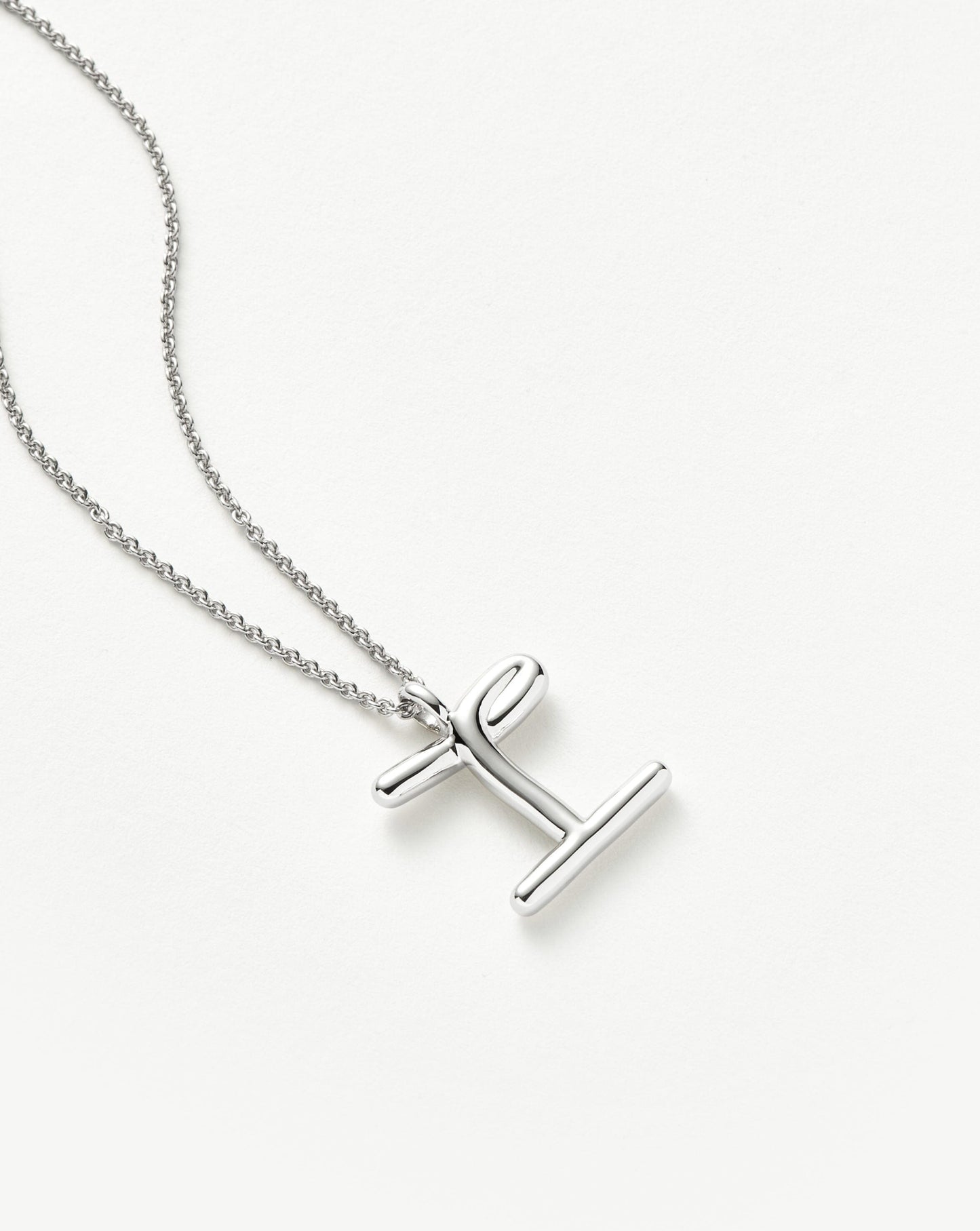 Curly Molten Initial Pendant Necklace - Initial I | Sterling Silver Necklaces Missoma
