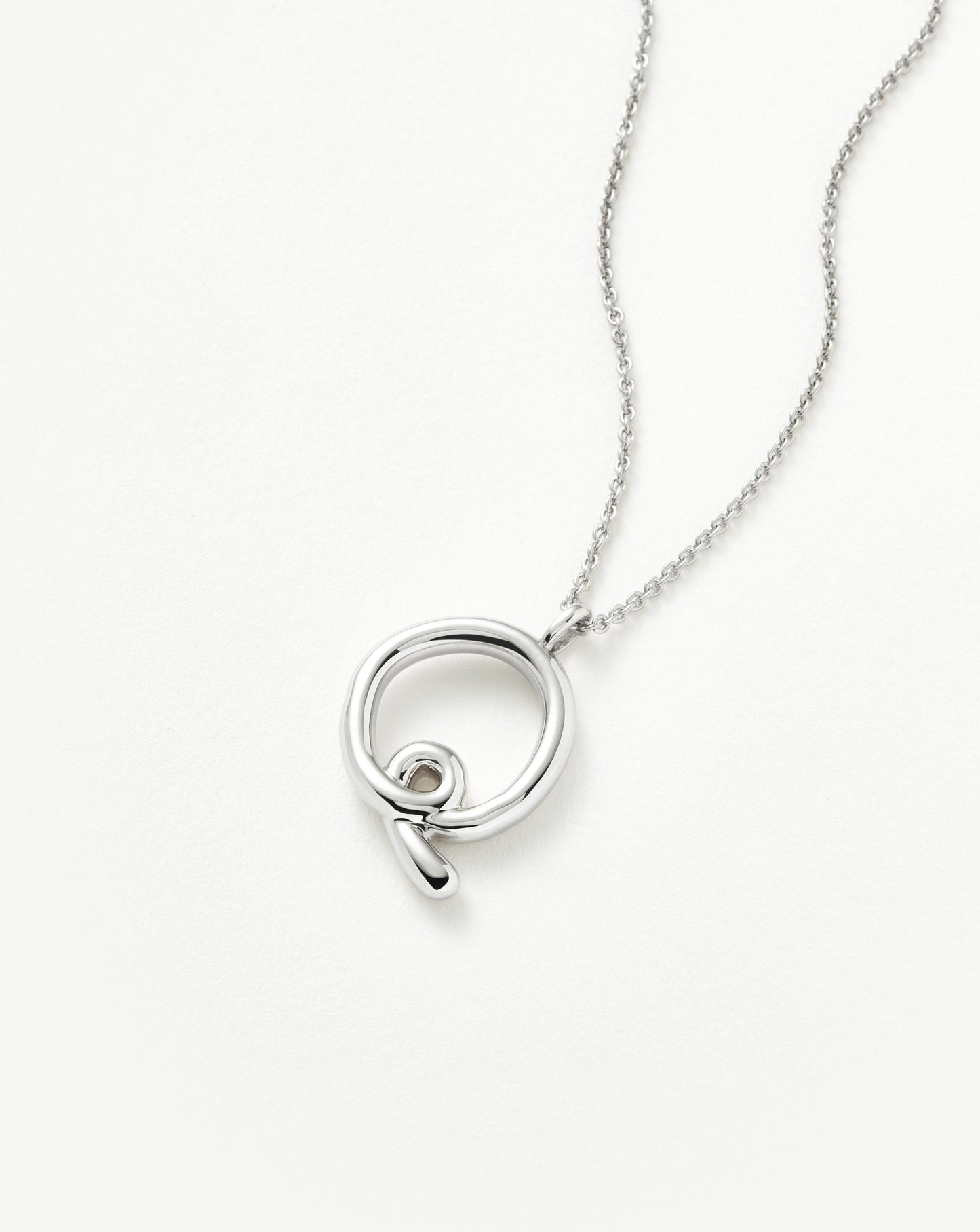 Curly Molten Initial Pendant Necklace - Initial Q | Sterling Silver Necklaces Missoma