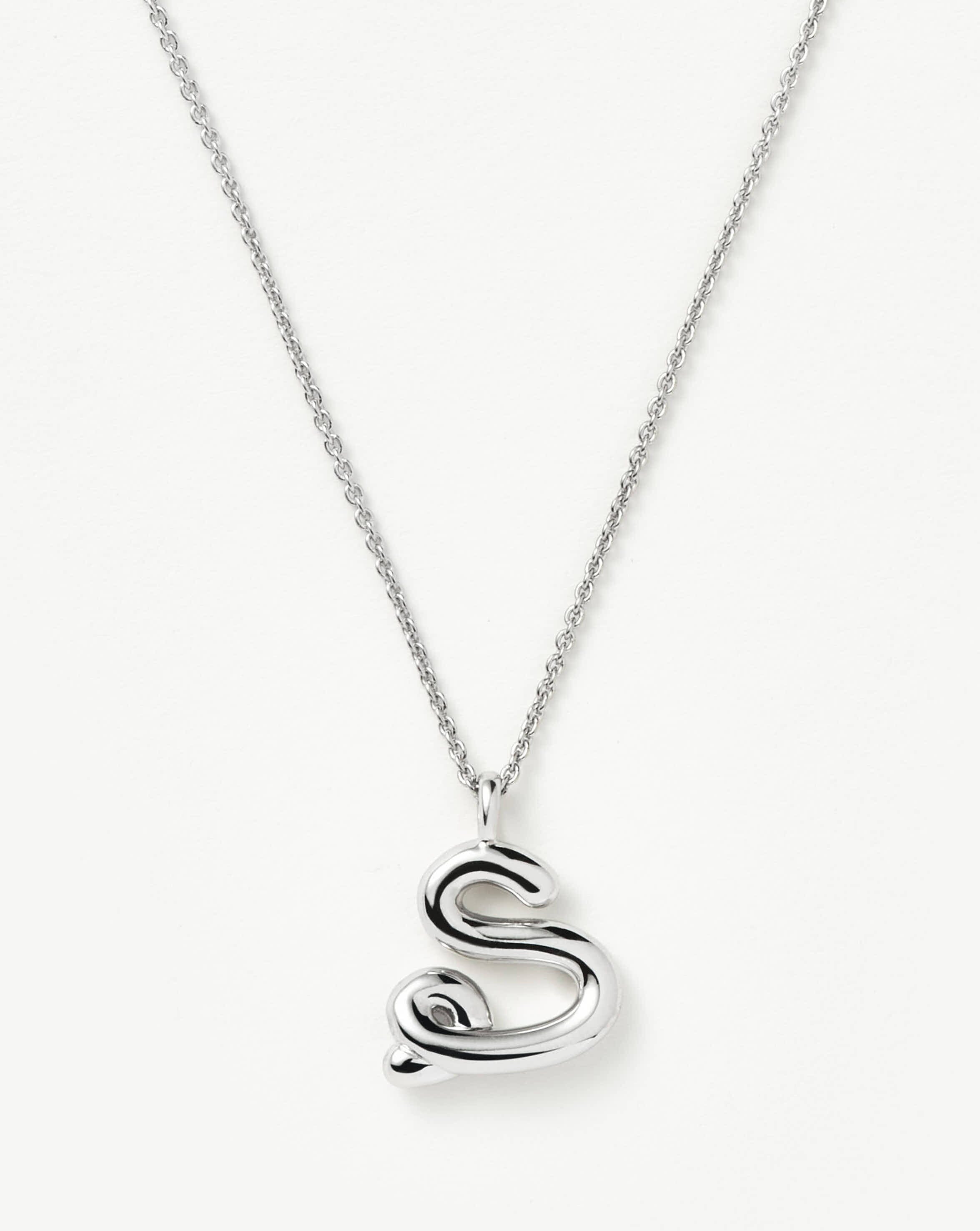 Sterling silver S initial
