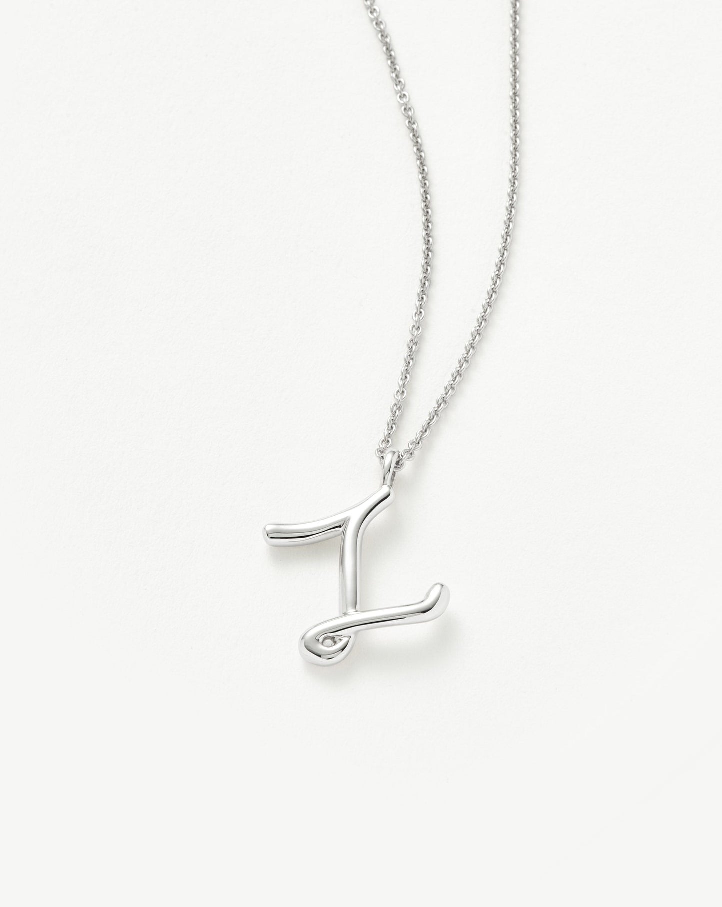 Curly Molten Initial Pendant Necklace - Initial Z | Sterling Silver Necklaces Missoma