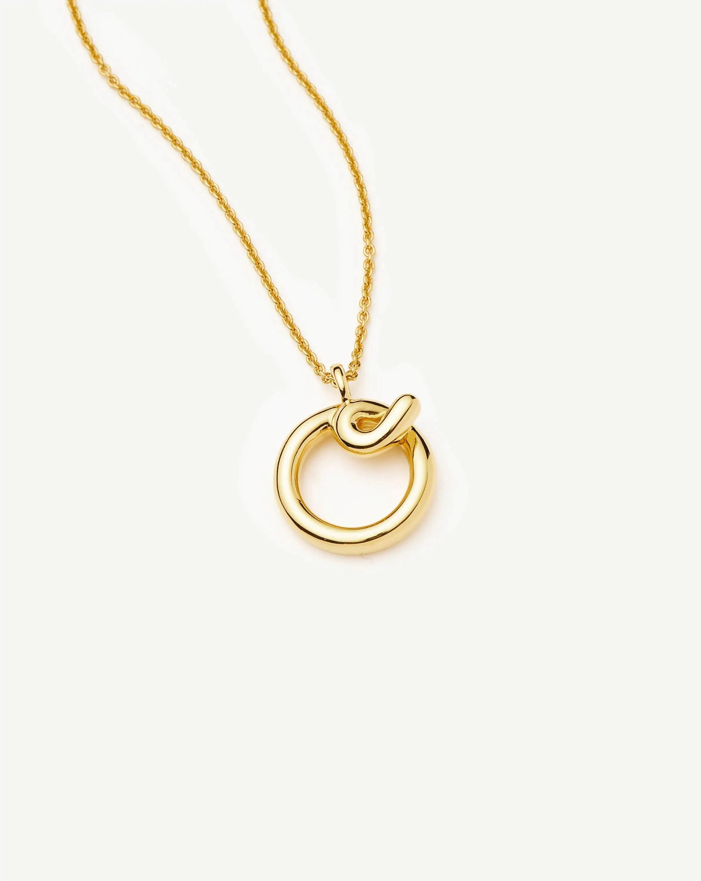 Curly Molten Initial Pendant Necklace - O | 18ct Gold Vermeil Necklaces Missoma