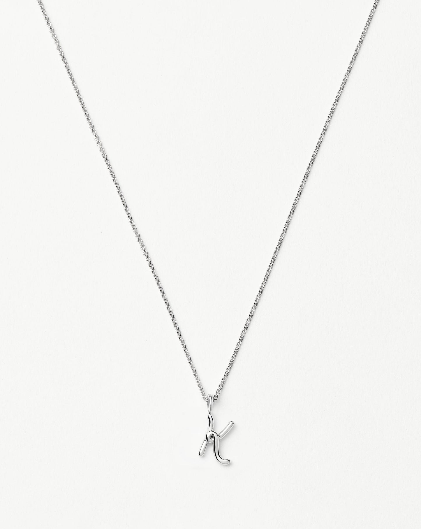 Curly Molten Mini Initial Necklace - K | Sterling Silver Necklaces Missoma