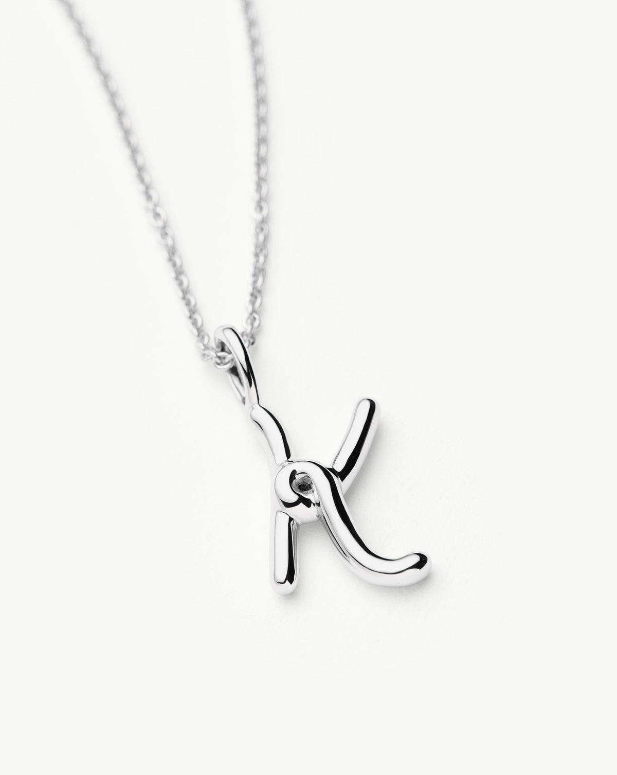 Curly Molten Mini Initial Necklace - K | Sterling Silver Necklaces Missoma