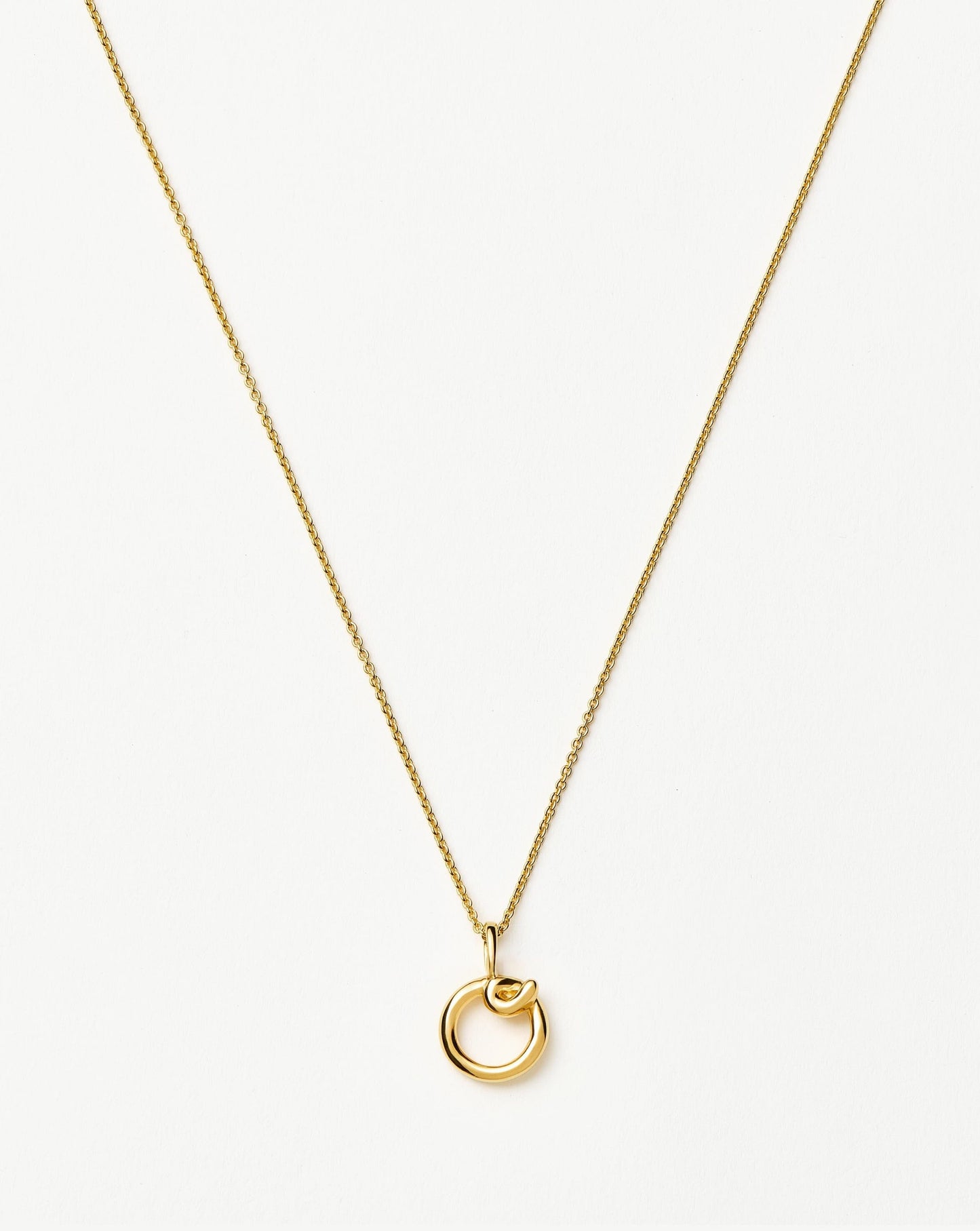 Curly Molten Mini Initial Necklace - O | 18ct Gold Vermeil Necklaces Missoma
