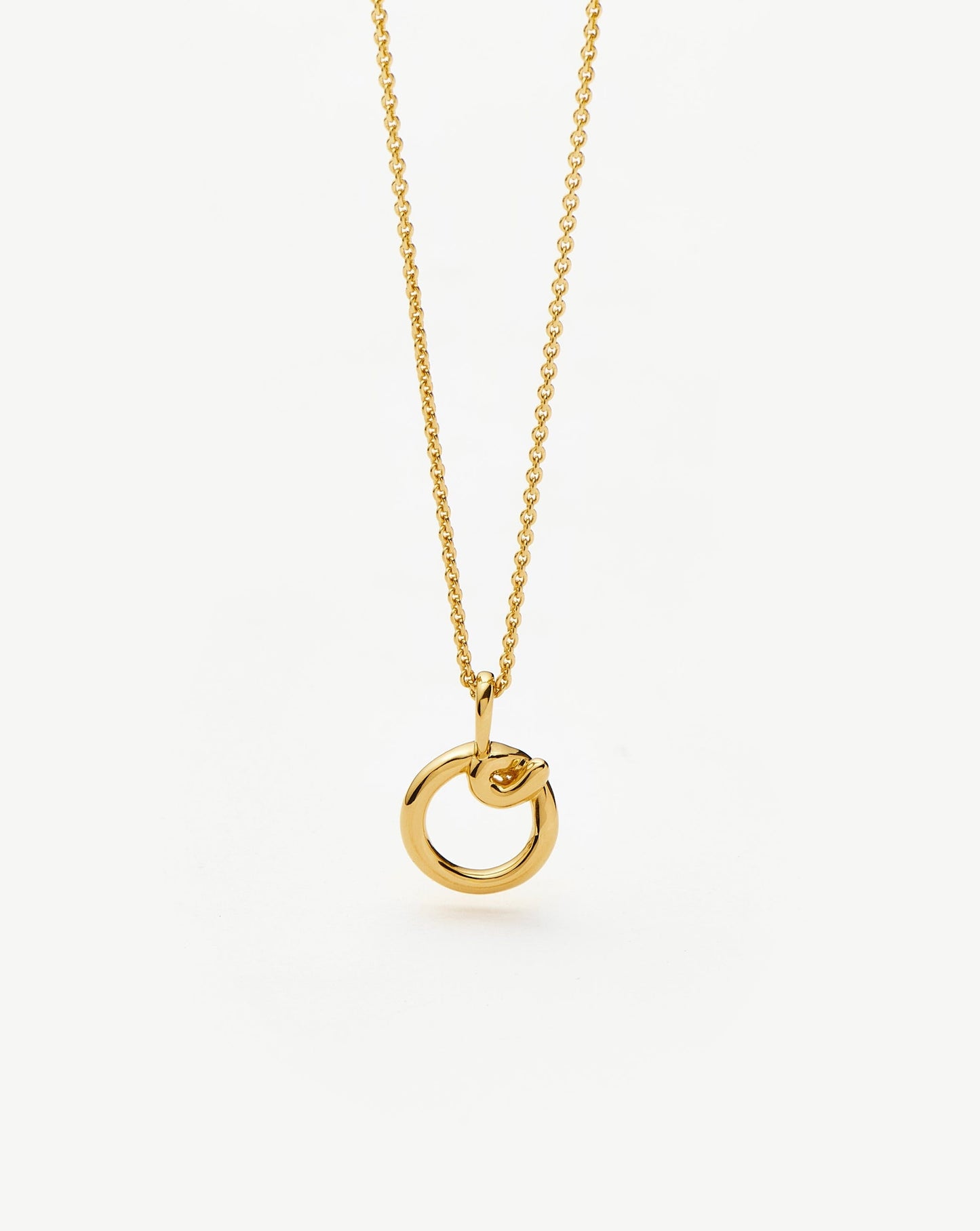 Curly Molten Mini Initial Necklace - O | 18ct Gold Vermeil Necklaces Missoma