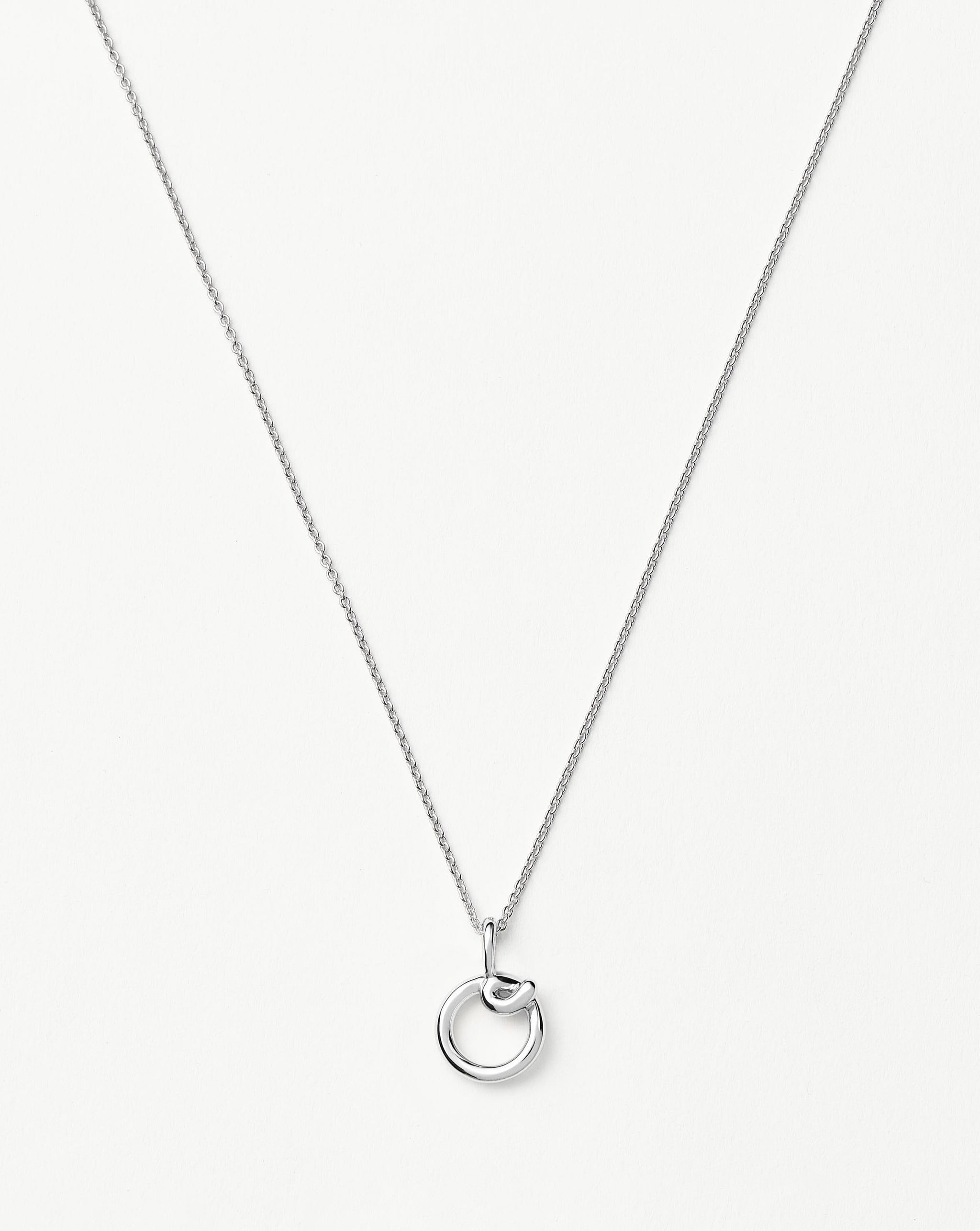 Curly Molten Mini Initial Necklace - O | Sterling Silver Necklaces Missoma