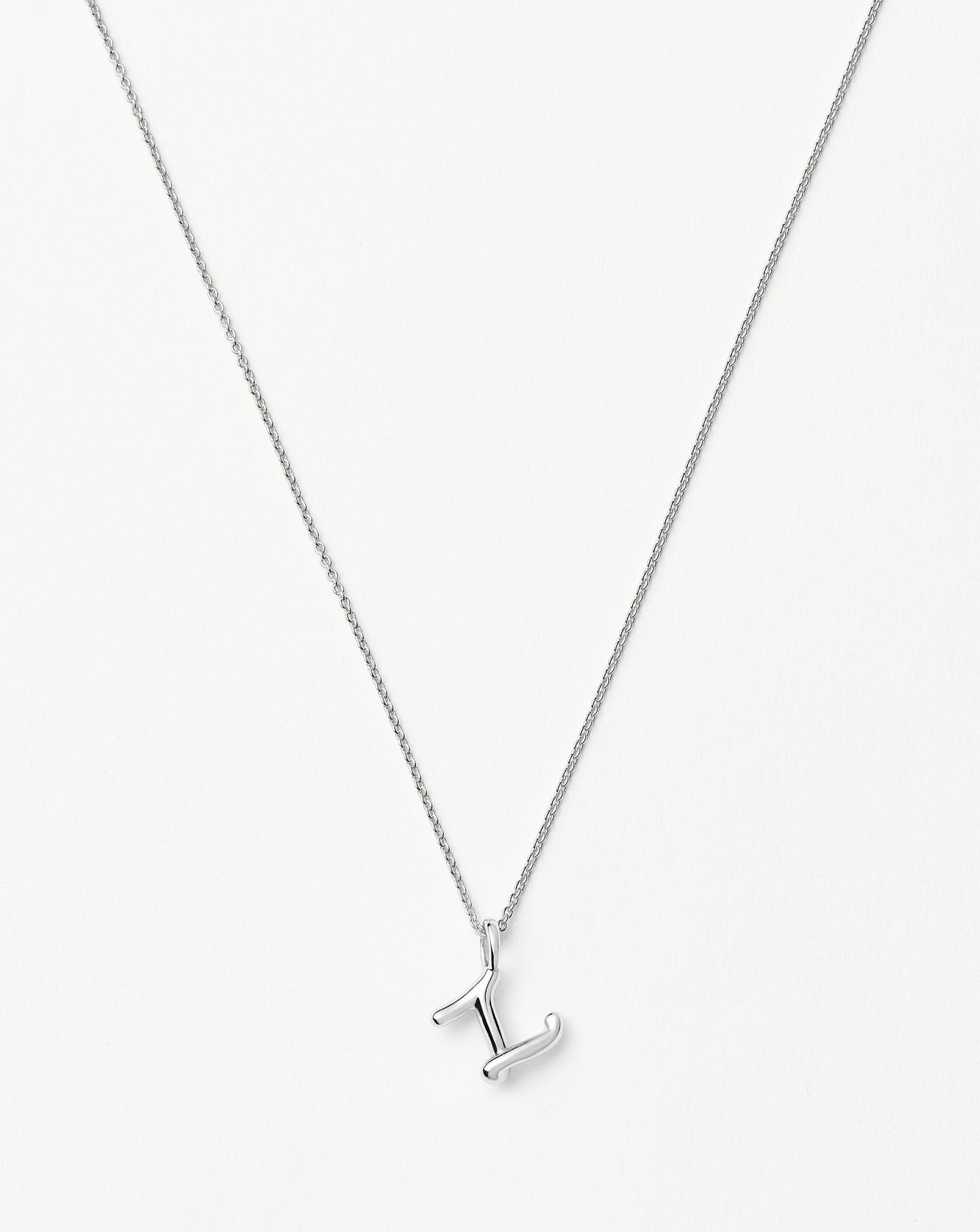 Curly Molten Mini Initial Necklace - Z | Sterling Silver Necklaces Missoma