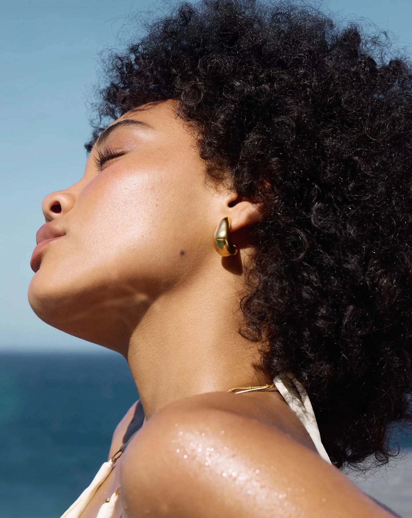 Dome Medium Hoop Earrings | 18ct Gold Plated Earrings Missoma