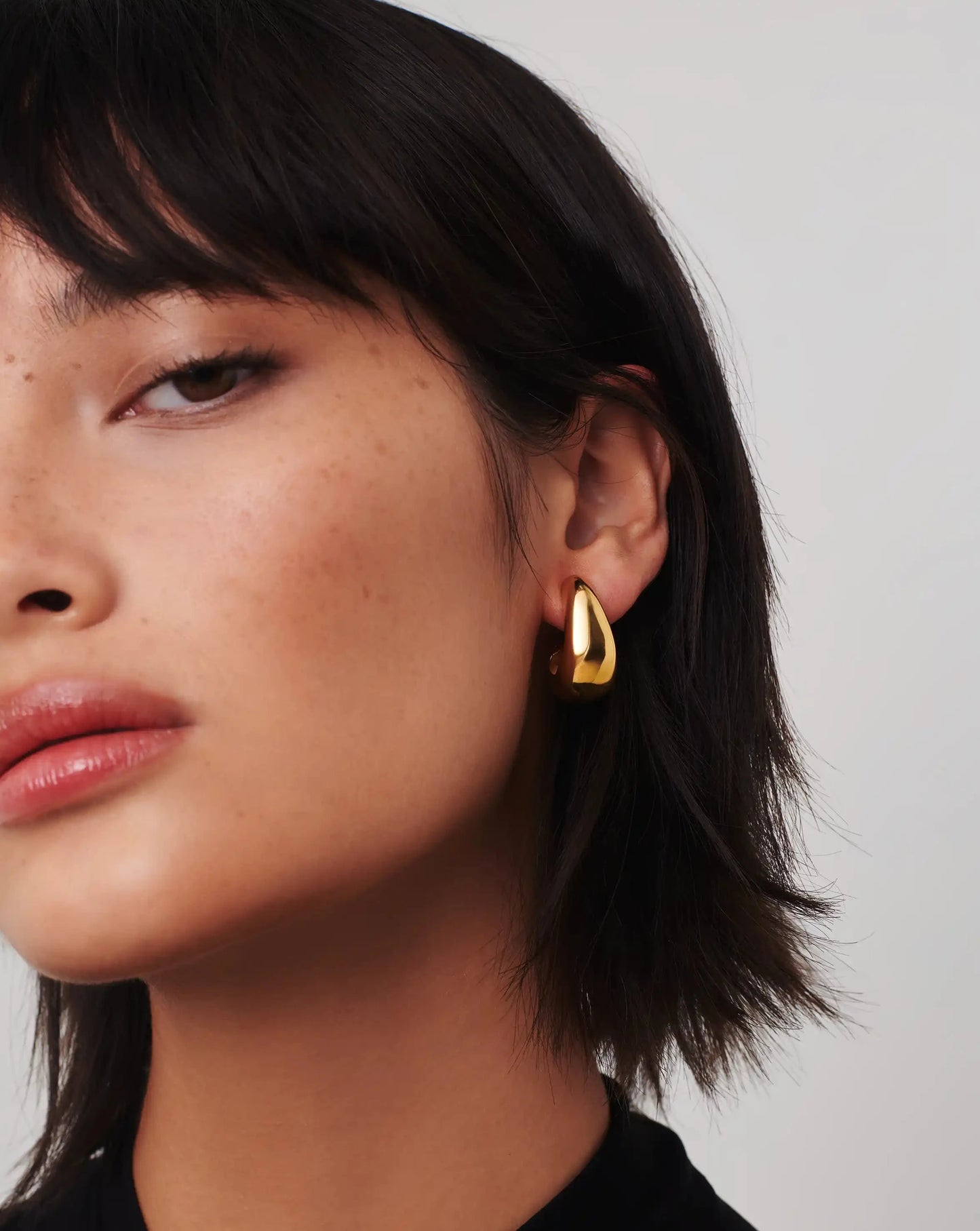 Dome Medium Hoop Earrings | 18ct Gold Plated Earrings Missoma