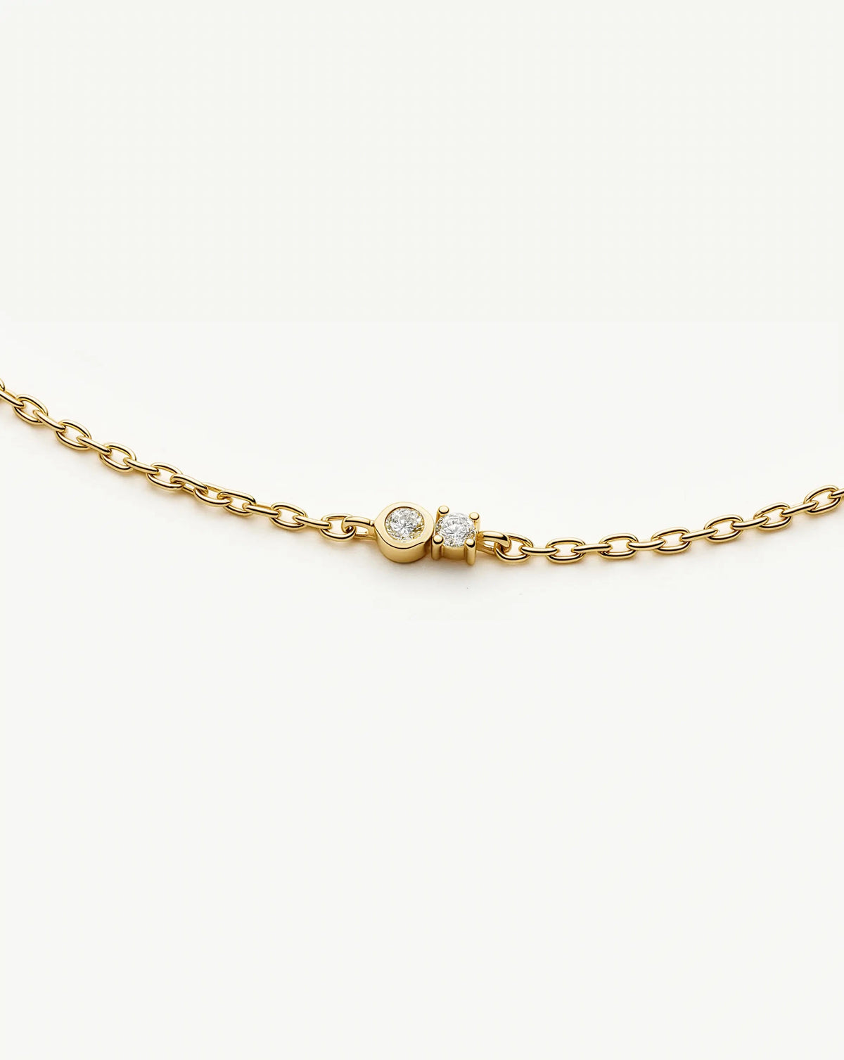 Duo Stone Chain Bracelet | 18ct Gold Plated/Cubic Zirconia Bracelets Missoma