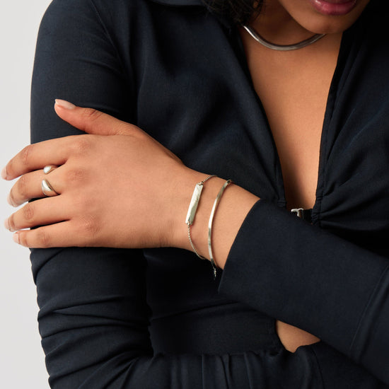 Engravable Bar Chain Bracelet | Silver Plated Bracelets Missoma
