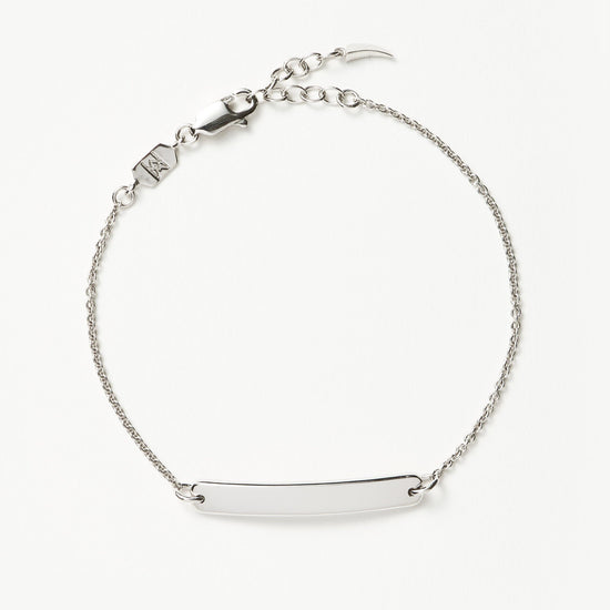 Engravable Bar Chain Bracelet | Silver Plated Bracelets Missoma