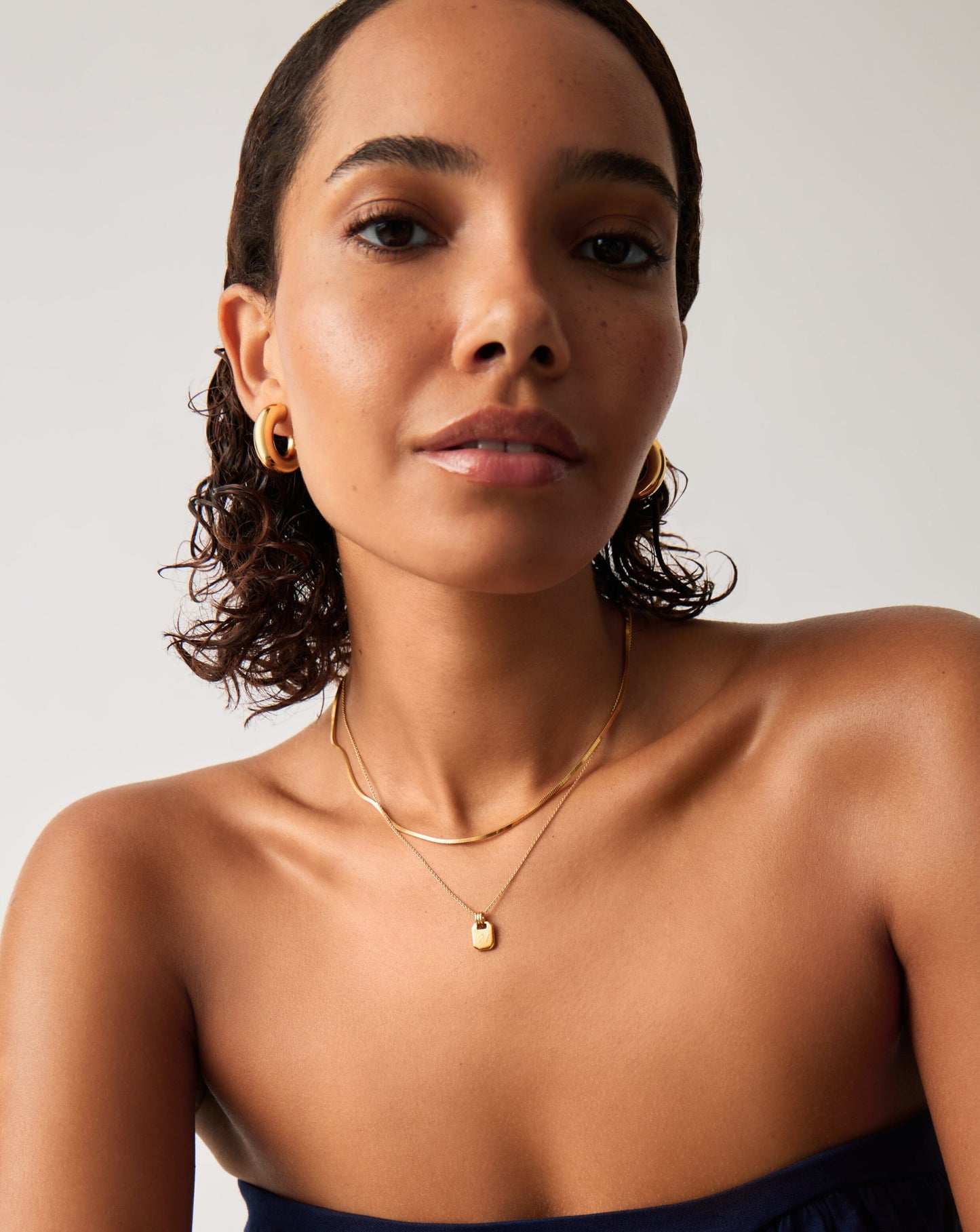 Engravable Small Tag Pendant Necklace | 18ct Gold Vermeil Necklaces Missoma